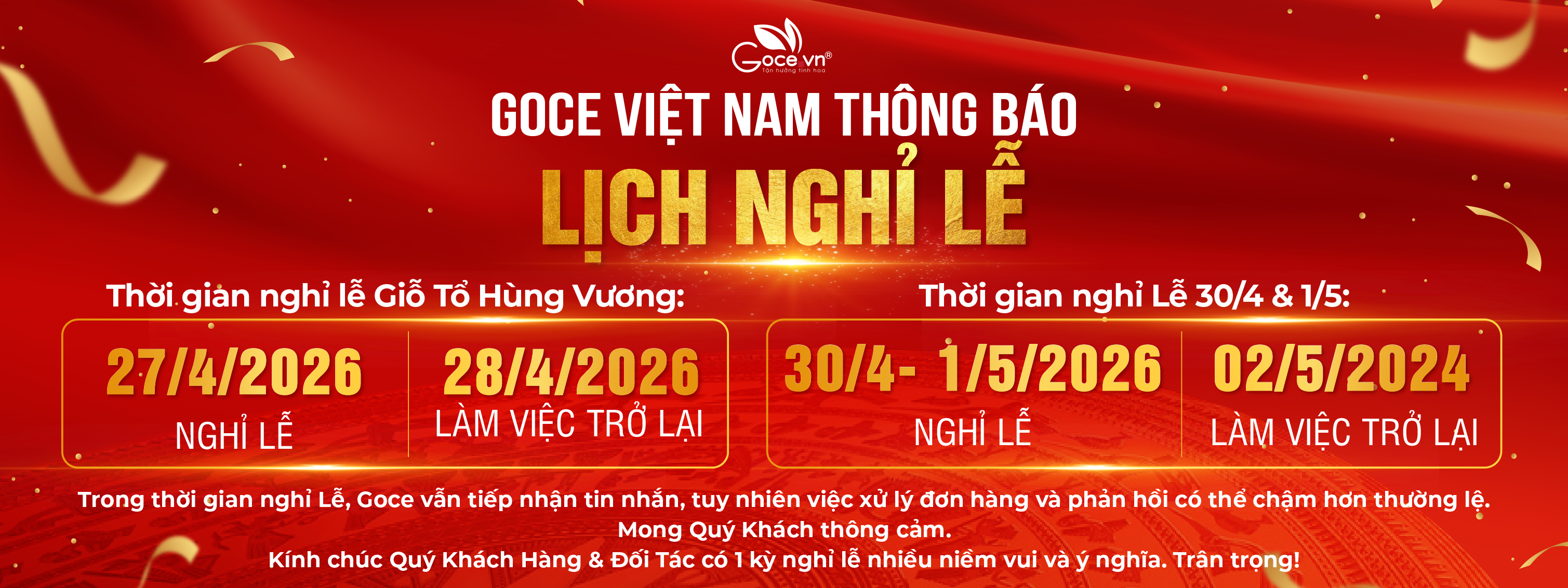 Nghỉ lễ 30/4