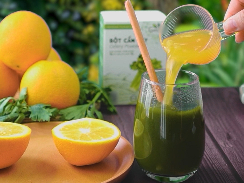 Bột Cần Tây Goce - Bột cần tây mix nước cam 