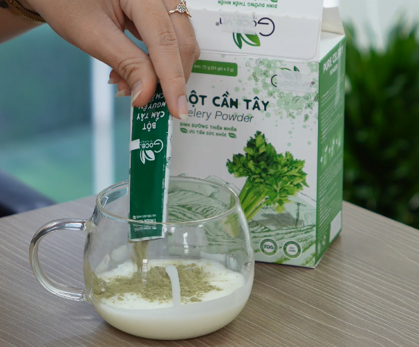 Bột Cần Tây Goce - Bột Cần Tây Mix Sữa Chua , Món Healthy Gây Bất Ngờ!