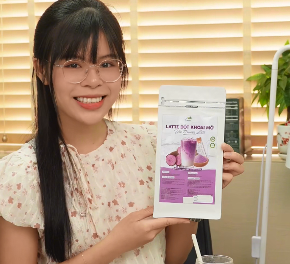 Latte Khoai Mỡ – Thơm Ngon Khó Cưỡng, Đẹp Mắt Khó Rời
