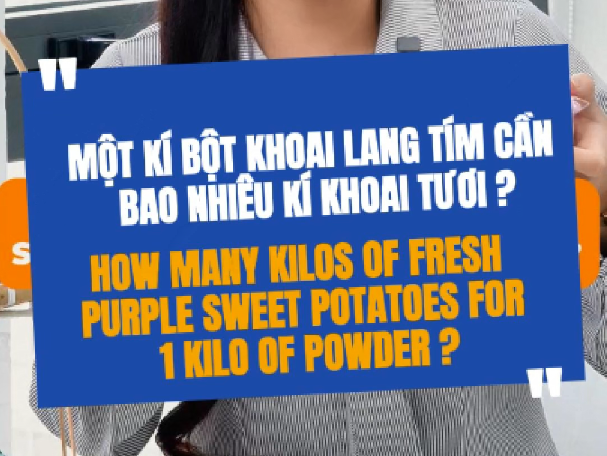 Một Kí Bột Khoai Lang Tím Cần Bao Nhiêu Kí Khoai Tươi?