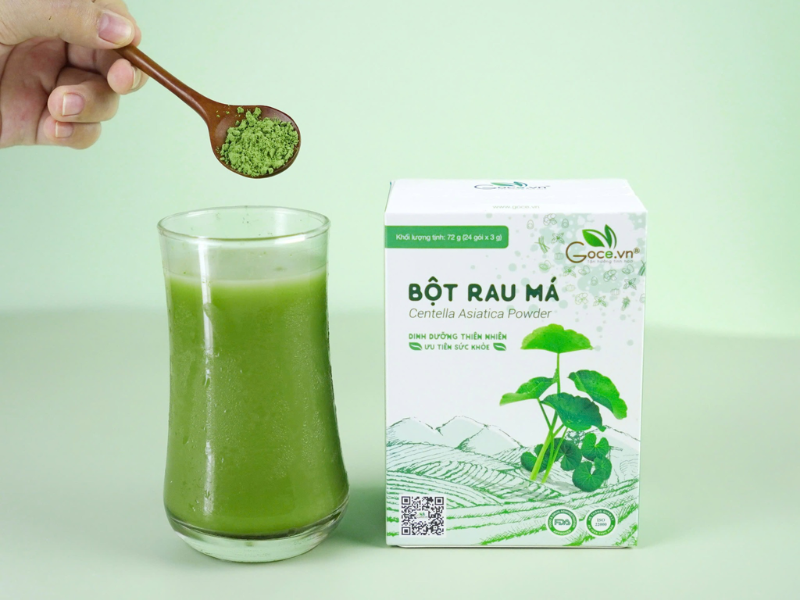 Quy trình sản xuất Bột Rau Má Goce