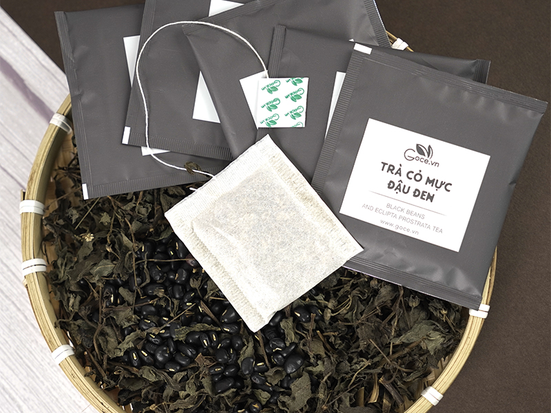 Trà Cỏ Mực Đậu Đen Goce - Bí quyết đen tóc sáng da bổ thận mát gan