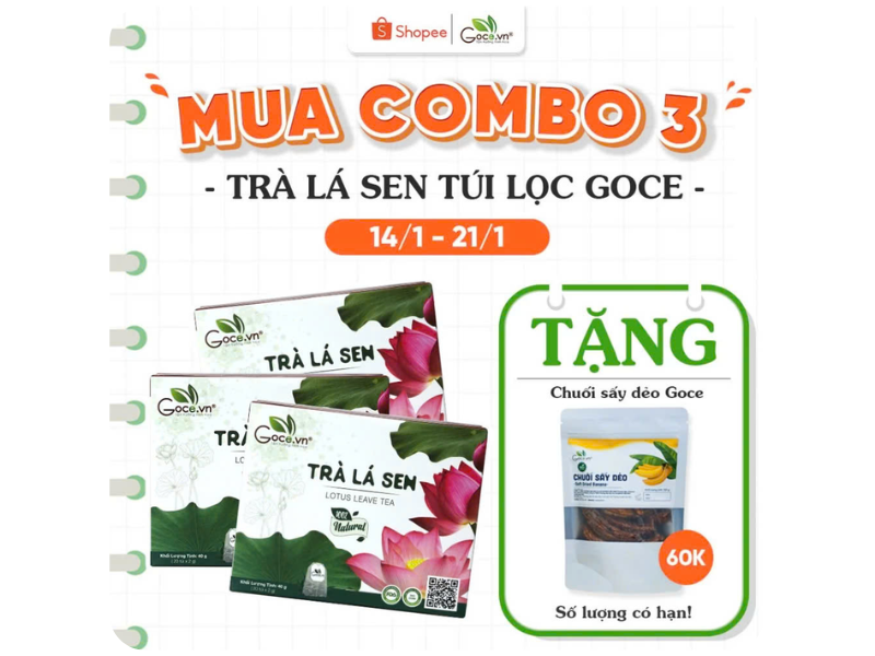 Trà Lá Sen Goce - Mua 3 tặng 1