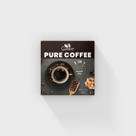 Pure Coffee - Cà phê đen hòa tan 2 trong 1 